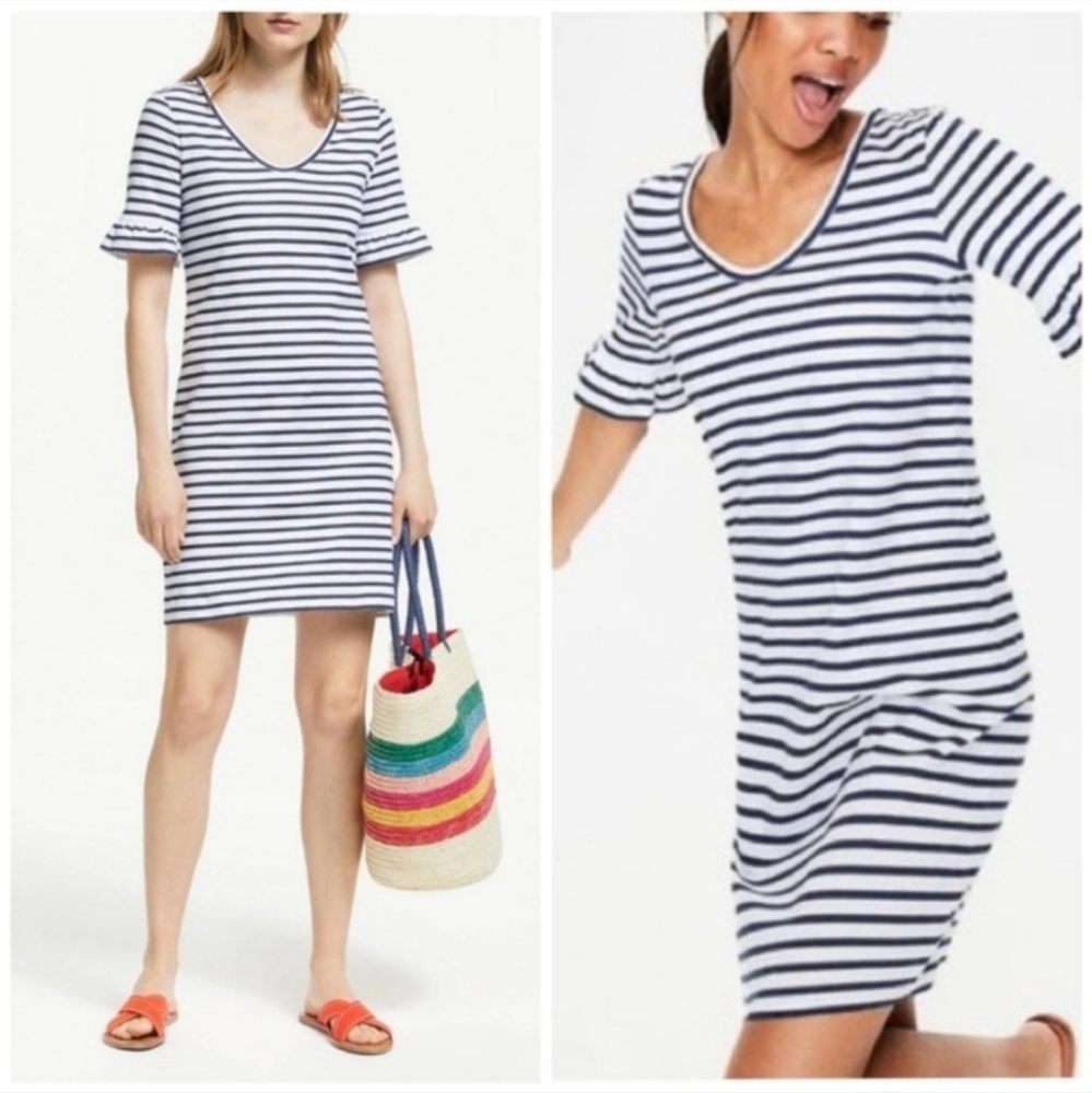 Boden Imogen Striped Jersey Shirt Shift Dress J0416 Size 8